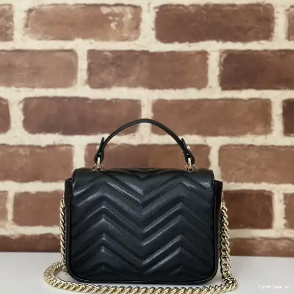 Firstbag ru Marmont top GUCCI mini handle bag-17*13*6CM GG 0707